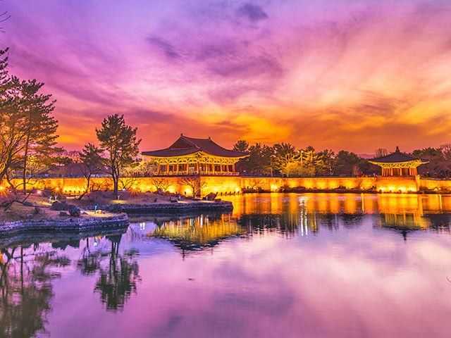 雁鴨池夜景漫拍